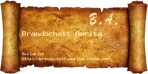 Brandschott Amrita névjegykártya